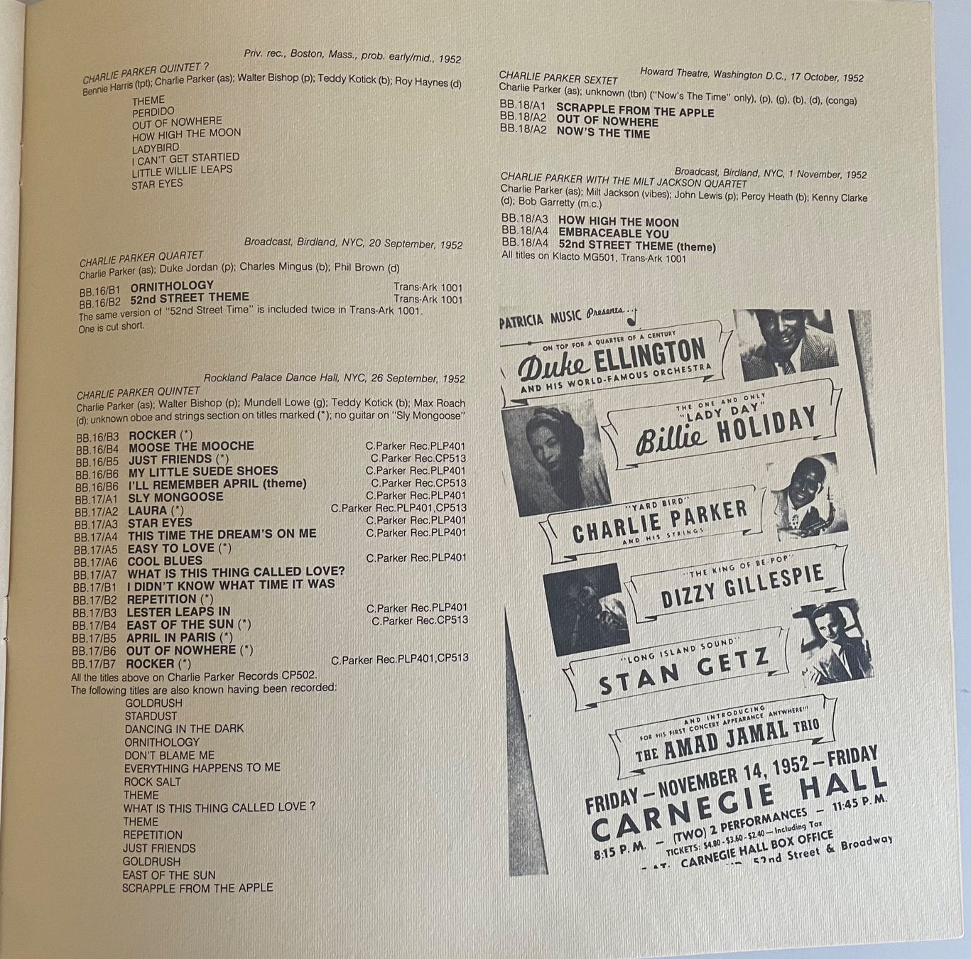 Dischi in vinile: Bird - Live and private recordings in chronological order – Usato da Zürich venduto da T_U 7