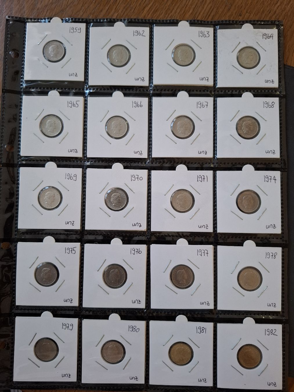 Tutti le monete: 5 Rappen Sammlung nr.42 – Usato da Hunzenschwil venduto da Hardrock6 4