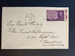 USA 1947 privater FDC 3c 100. Geb.Tag Joseph Pulitzer