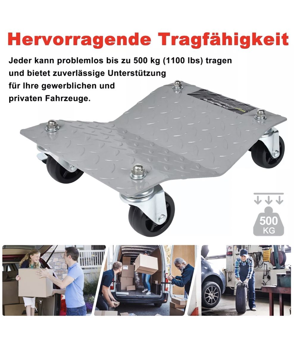 Tutti gli attrezzi: 4 Stück Rangierroller Rangierhilfen PKW Auto Rangierhilfe – Nuovo e nell'imballaggio originale da Amriswil venduto da Jajaexpress 8