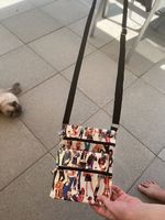 Petit sac bandoulière imprimé mode, multi-poches