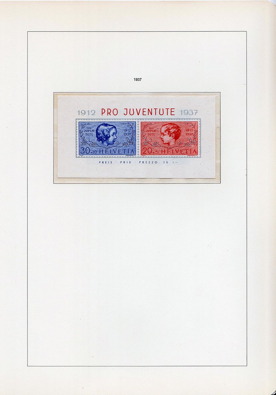 Tous les timbres: PRO JUVENTUTE 1913-1969 Collection ⨀ Complète 30 fl. – D'occasion à Genève par omniphila 6