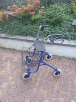 Rollator Gehwagen blau mit Sitz und Korb gebraucht
