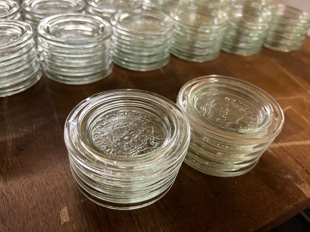 10 Stück Weck Glasdeckel zu Rundrandglas 60 (D'occasion) à Gossau SG pour CHF 3.5 – retrait uniquement