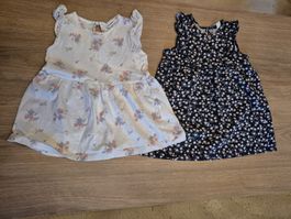 2 Mädchen Sommerkleider Blumen Grösse 68