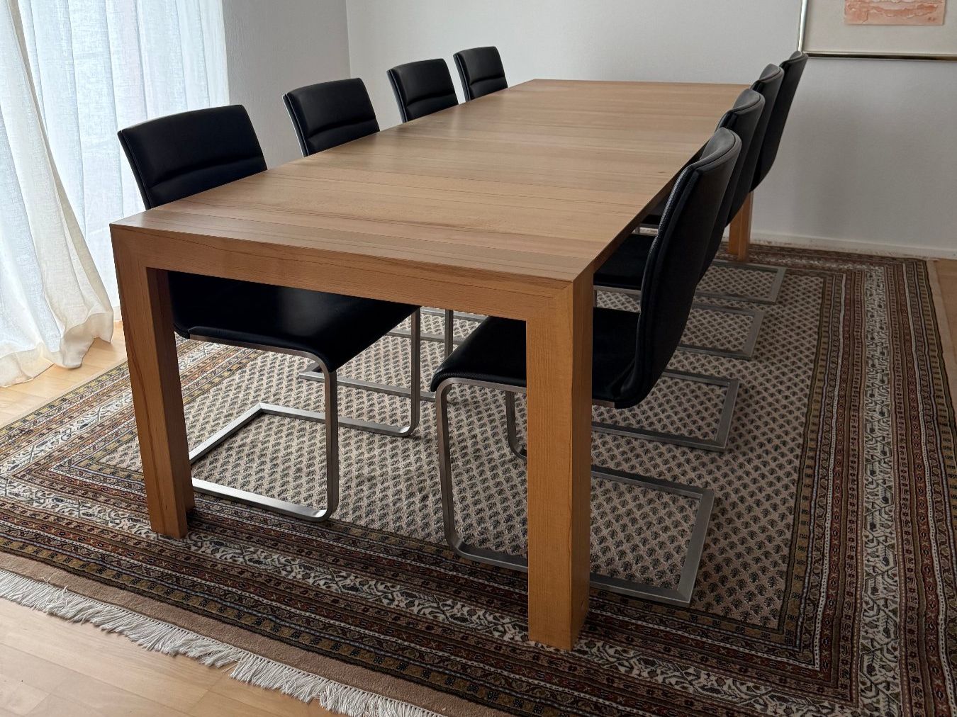 Girsberger Set de table et chaises: Esstisch und 8 Lederstühle – D'occasion à Igis par Gablin