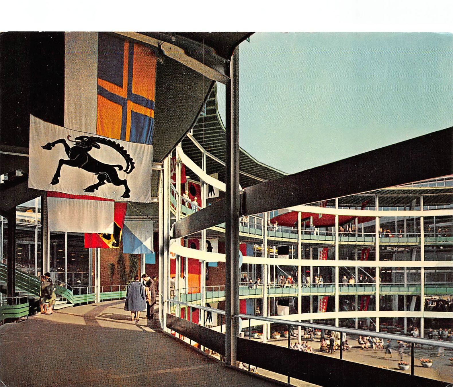 Cartoline postali: Basel, Mustermesse, Hallen 10/21 – Usato da Ottikon b.Kemptth. venduto da Neptun1974