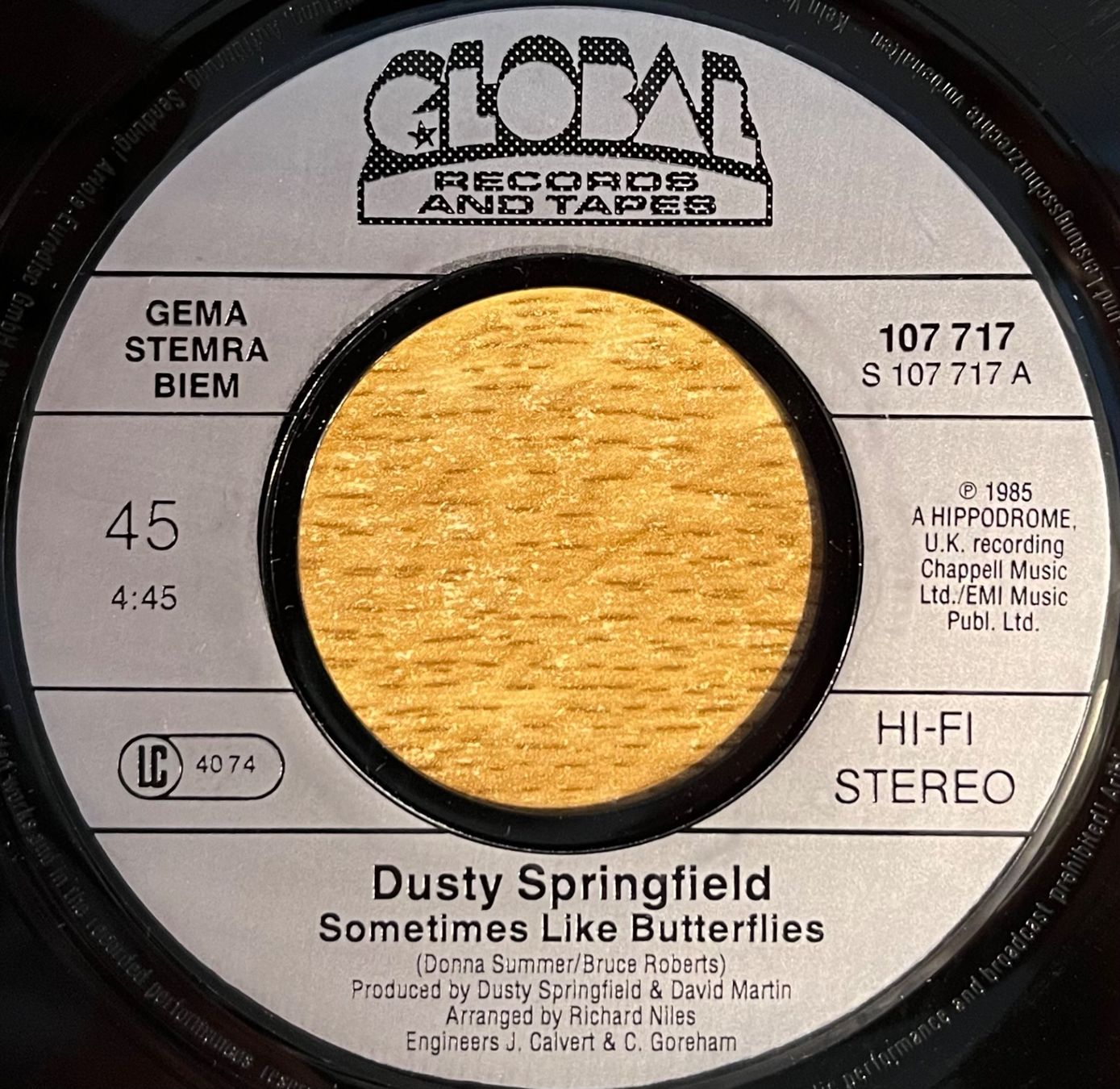 Dischi in vinile: DUSTY SPRINGFIELD - SOMETIMES LIKE BUTTERFLIES – Usato da Bussigny venduto da vinyl-pas-cher 2