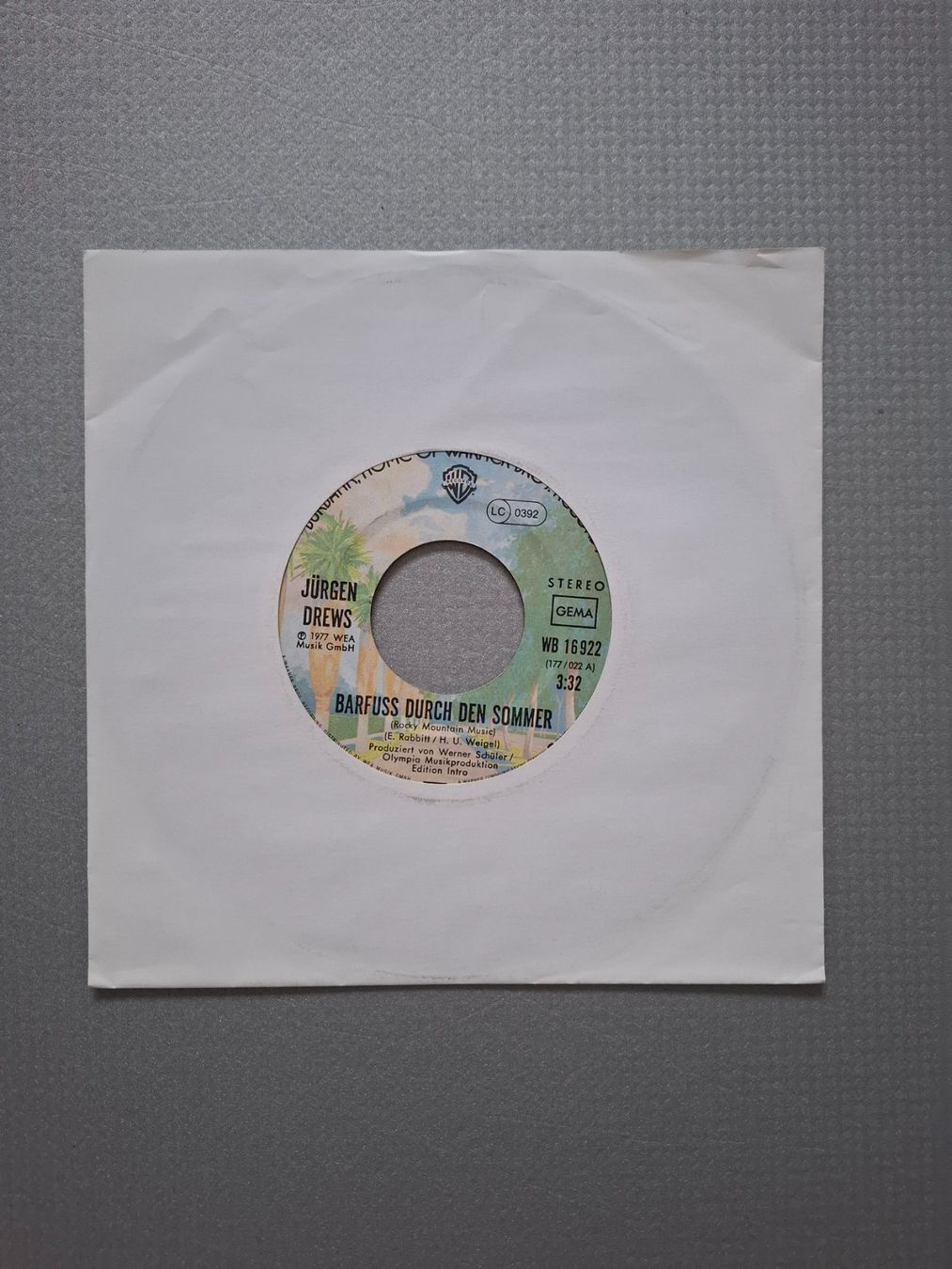 Dischi in vinile: Jürgen Drews - Barfuss durch den Sommer – Usato da Arbon venduto da pendulum
