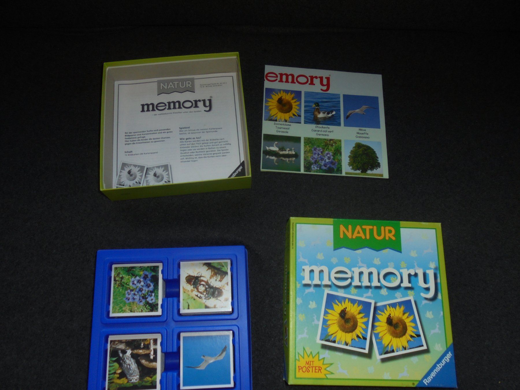 Ravensburger Giochi: Ravensburger Natur Memory 72 Kratern Spiel mit Poster – Usato da Rüschegg-Heubach venduto da Ofen111 2