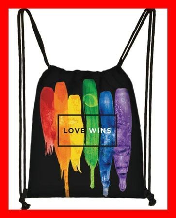 Rucksack Regenbogen Farben Love Wins Gay LGTBQ Pride Bag