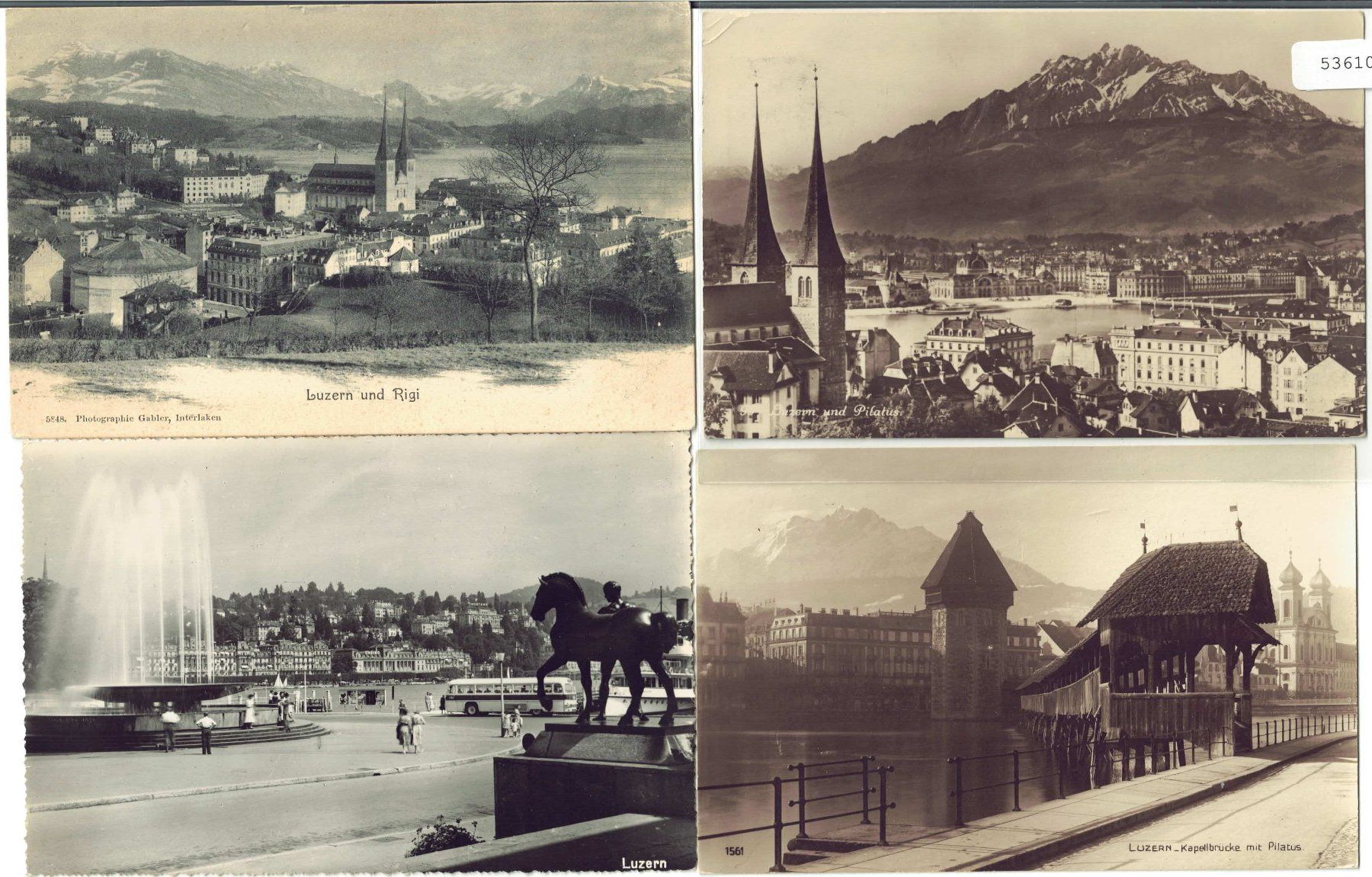 Cartoline postali: 4 AK - Luzern – Usato da Ettingen venduto da Kartenplanet
