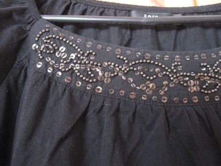 Kurzarm Shirt mit Glitzer + Pailletten
