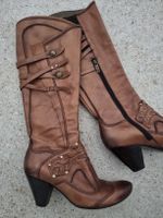 Bottes en cuir marron en pointure 37 Idéales pour l'automne