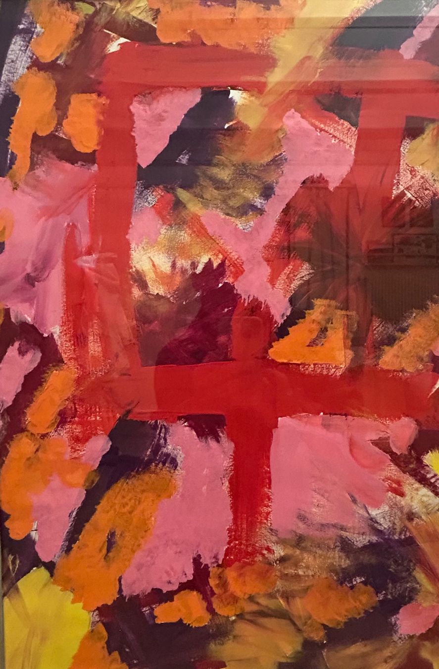 Dipinti: gerahmtes, abstraktes Kunstwerk im Hochformat – Usato da Rorschacherberg venduto da Svebe 4