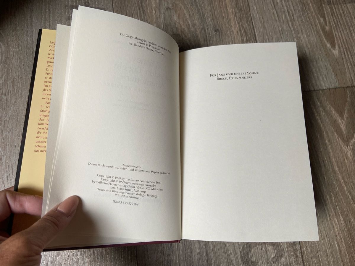 Bücher: Michael D. Eisner Disney ist jeden Tag ein Abenteuer Buch – Gebraucht aus Galmiz von Queenstone 1