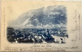 Alte AK Gruss aus Chur 127 jährig gelaufen 24.5.1899.