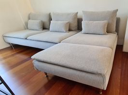 IKEA SÖDERHAMN Sofa mit Recamiere, neuer Bezug Tallmyra