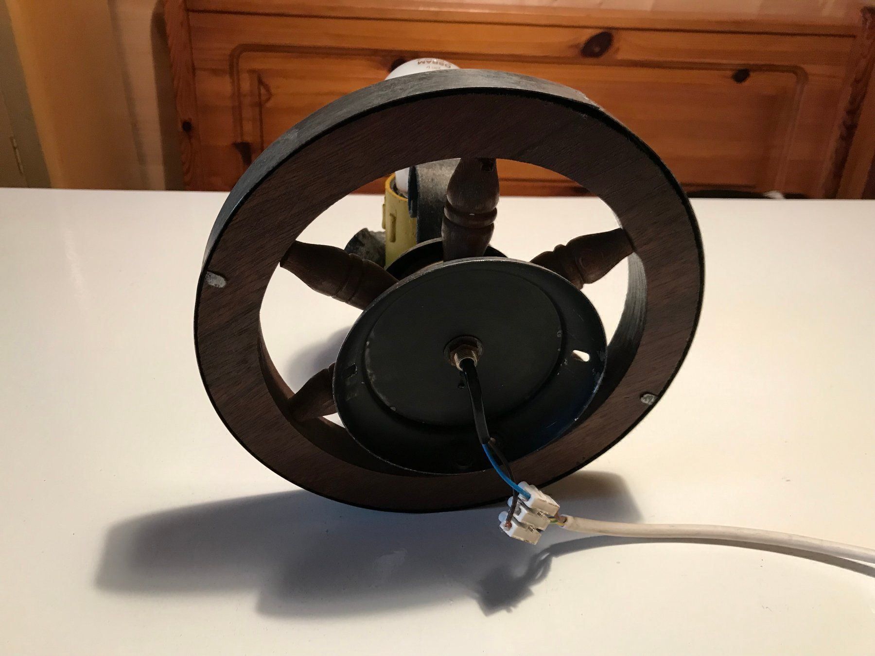 Lampade: Applique décorative avec roue en bois – Usato da Ste-Croix venduto da mjmg 4