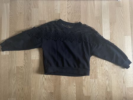 schwarzer Pullover mit Spitze von Cream Gr S