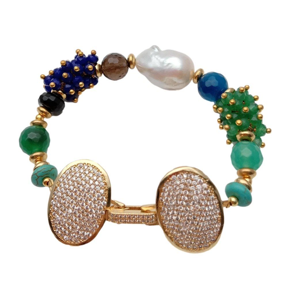 Armbänder & -reifen: Lua 20 cm Achat Perle Armband Echt Bracelet agates perle – Neu (gemäss Beschreibung) aus Prilly von ilyria73 2