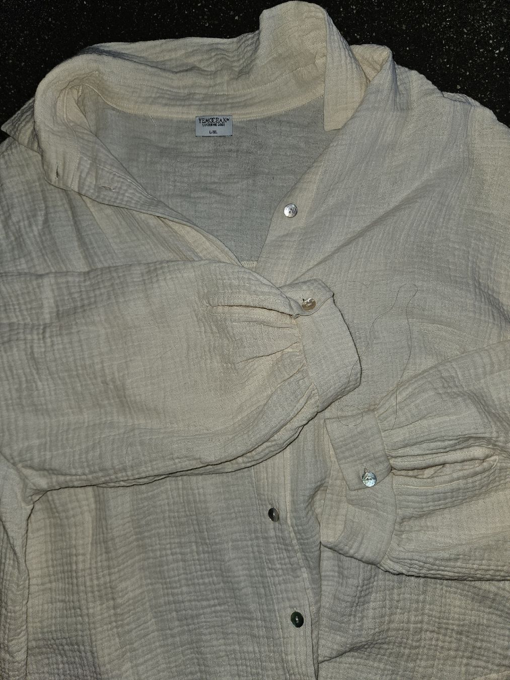 Camicette: YEMOCEAN Hemd hell beige L/XL Musselin Bio-Baumwolle  – Nuovo (secondo la descrizione) da Anwil venduto da tamoos 4