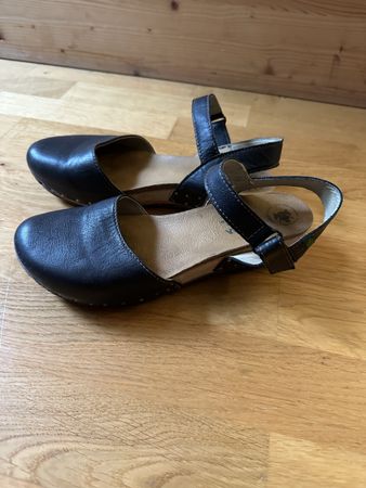 El Naturalista Clog Gr. 40 Schwarz/Holz wie neu