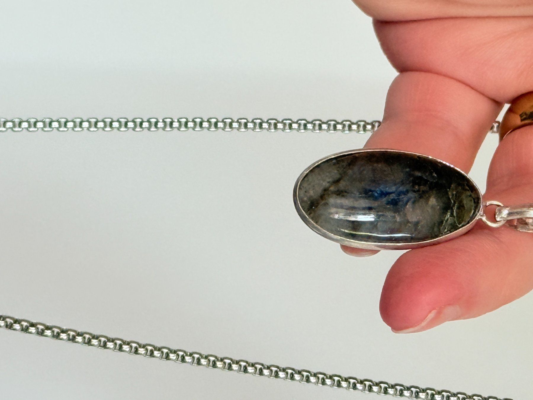 Catenine: Pendentif avec pierre naturelle Labradorit – Nuovo e nell'imballaggio originale da Genève venduto da AWWA 8