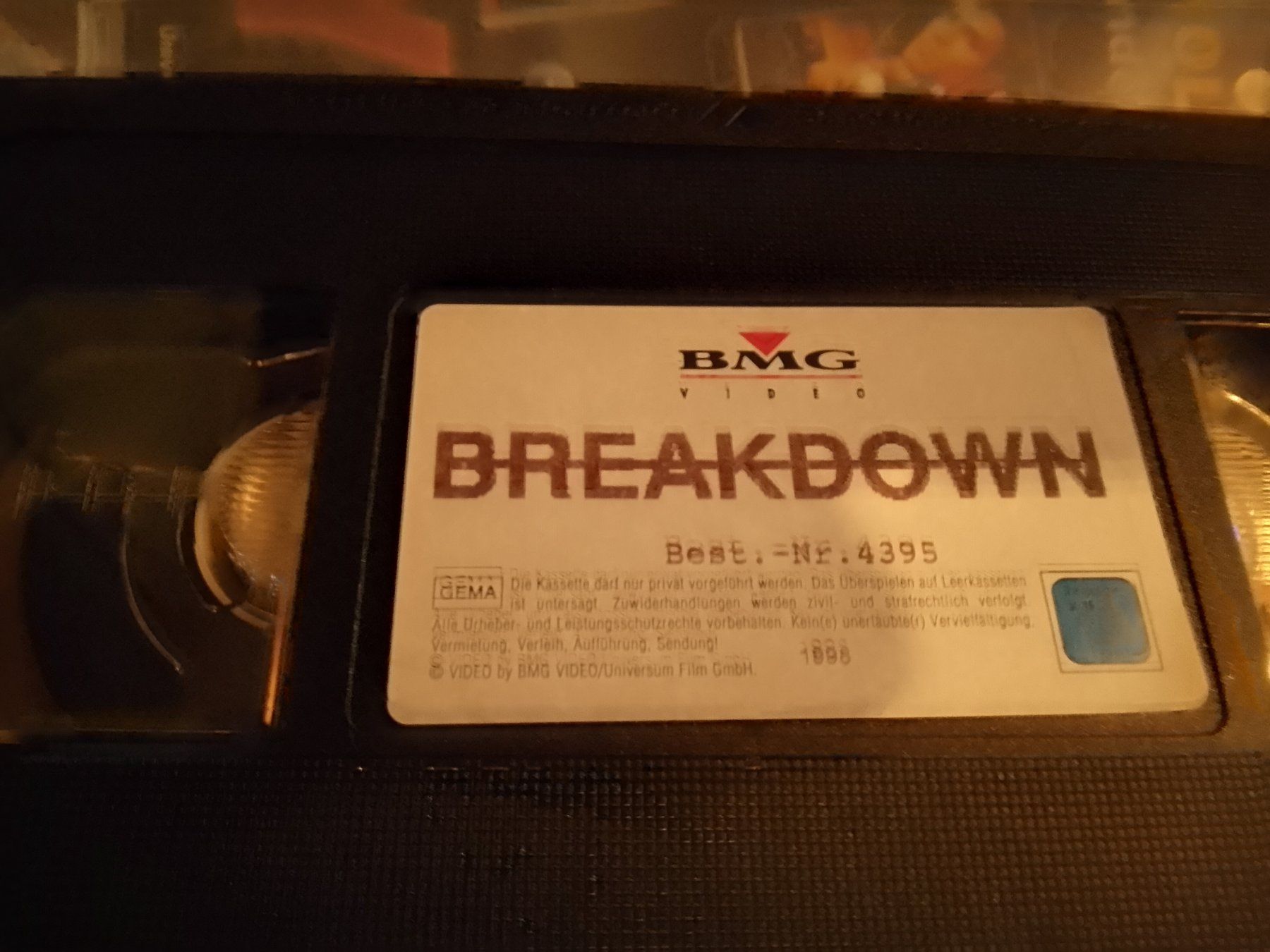 Tutti i VHS: Breakdown (USA 1997) VHS – Usato da Remetschwil venduto da Privatflohmi 1