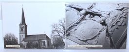 VINTAGE AUFNAHMEN KIRCHE VON HINDELBANK UM 1955/ GRABMAHL