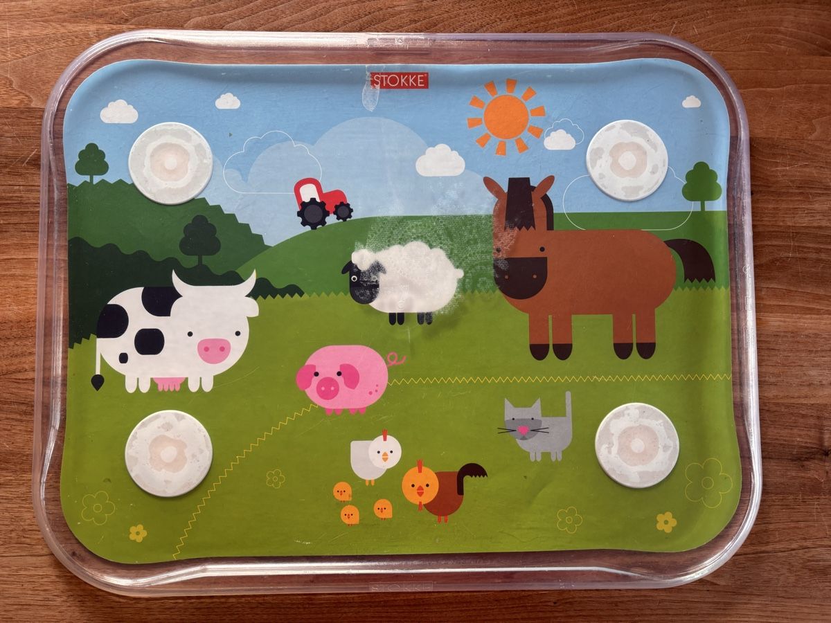Set di tavolo e panche: Table Top von Stokke / Tischschutz – Usato da Frauenfeld venduto da Koelbener