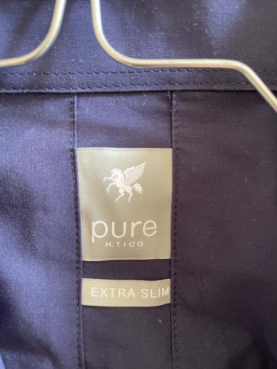 Camicie: Pure Herren Hemd, Gr. M, Extra Slim – Usato da Basel venduto da Gundeli-25 1