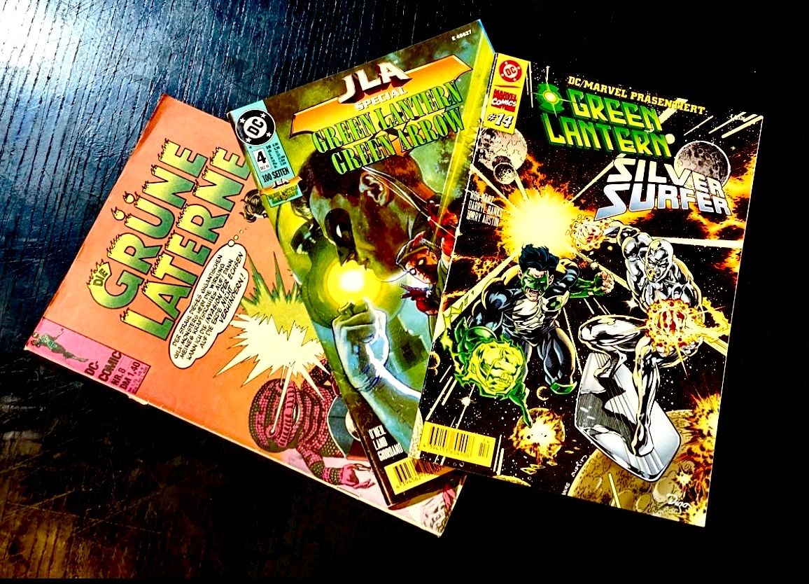 Fumetti: 3 Comics vintage “Green Lantern” /Silver Surfer /Green Arrow – Usato da Zuerich venduto da SonderArt-Wertgut