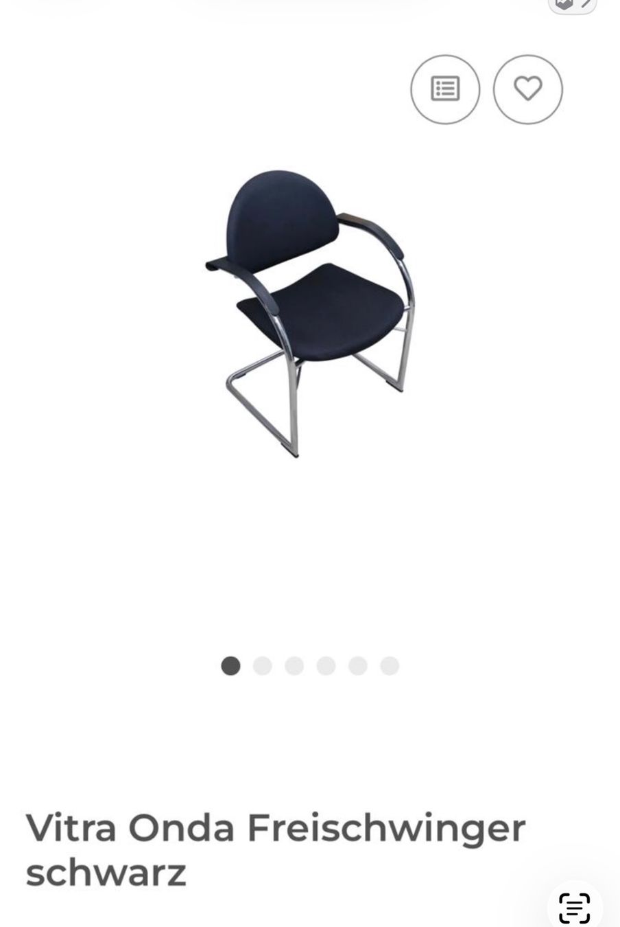 Vitra Sedie: 6 St. Vitra Onda Freischwinger Schwarz – Usato da Zuoz venduto da stumholm 2
