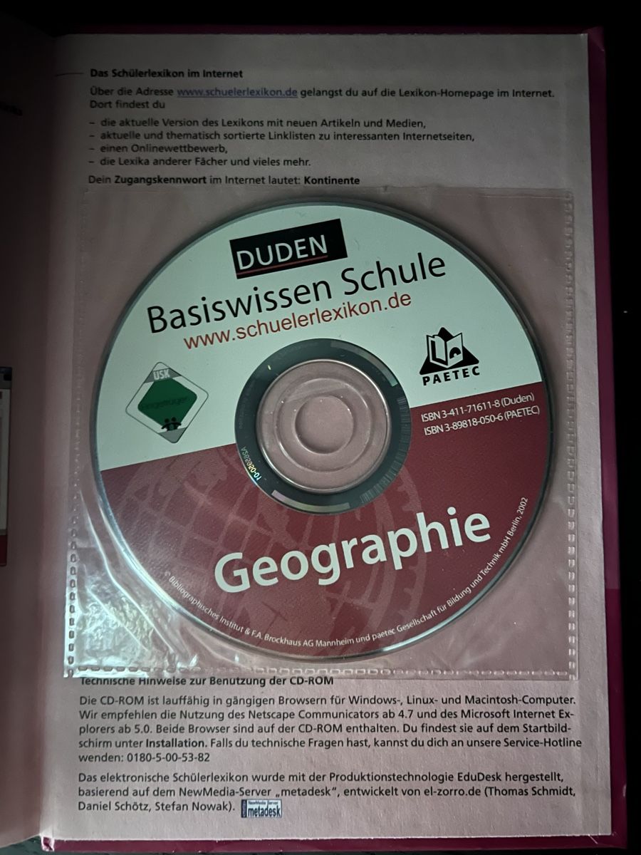 Libri: Geographie Duden Basiswissen Schule - mit CD-ROM – Usato da Zürich venduto da rigani 3
