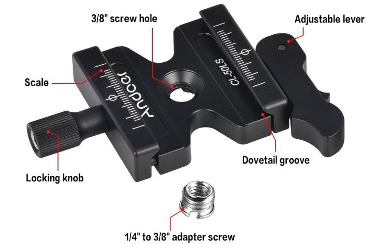 Kamera: Schnellspanner Quick Release Plate mit Einstellbarem Hebel – Neu und originalverpackt aus Châtelaine von topshop.switzerland 5