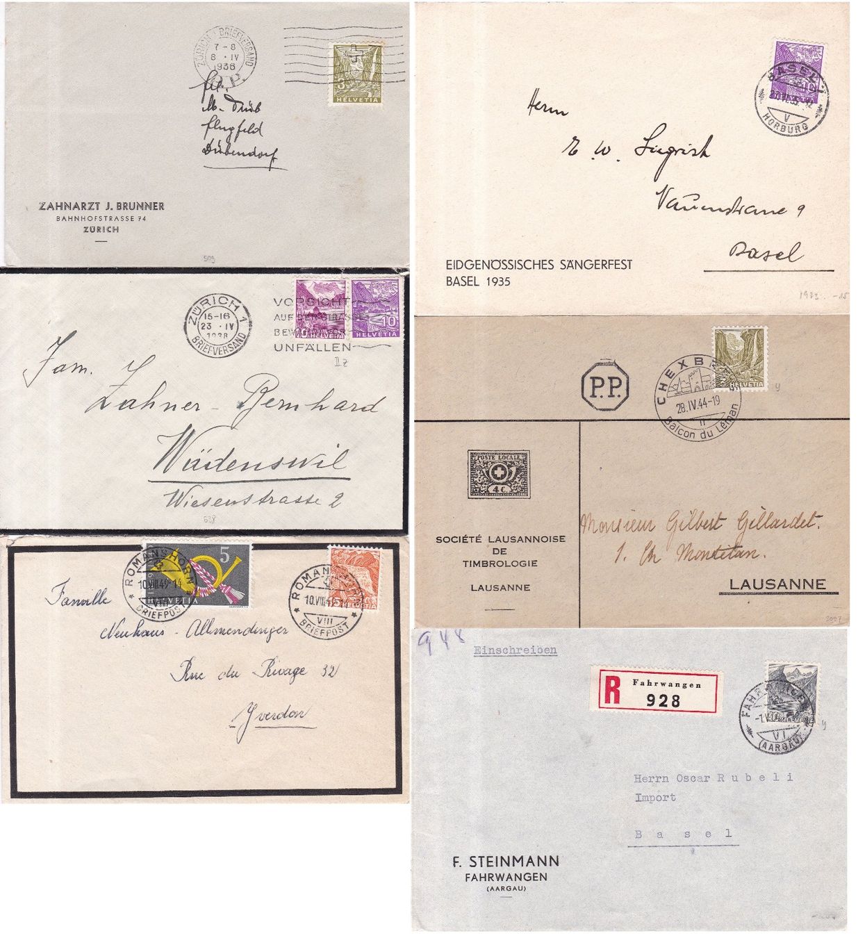 Tous les timbres: 50 Stk. Alte CH Briefe, Postkarten, Belege – D'occasion à Münchwilen AG par Nesar 1
