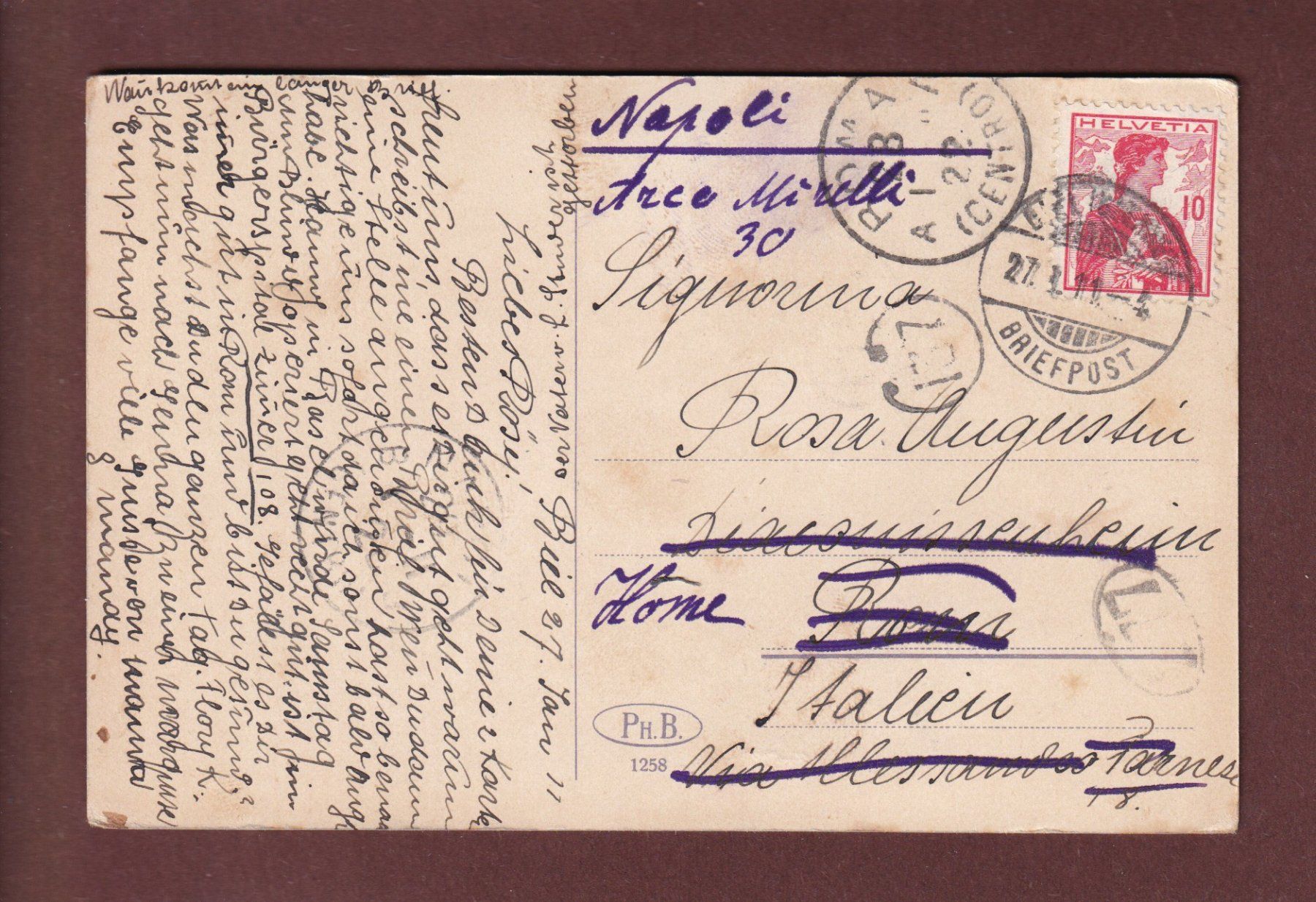 Ansichtskarten: THUN - Teilansicht - 1911 – Gebraucht aus Pully von nicecards 1
