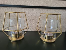 Kerzenhalter Deko Gold