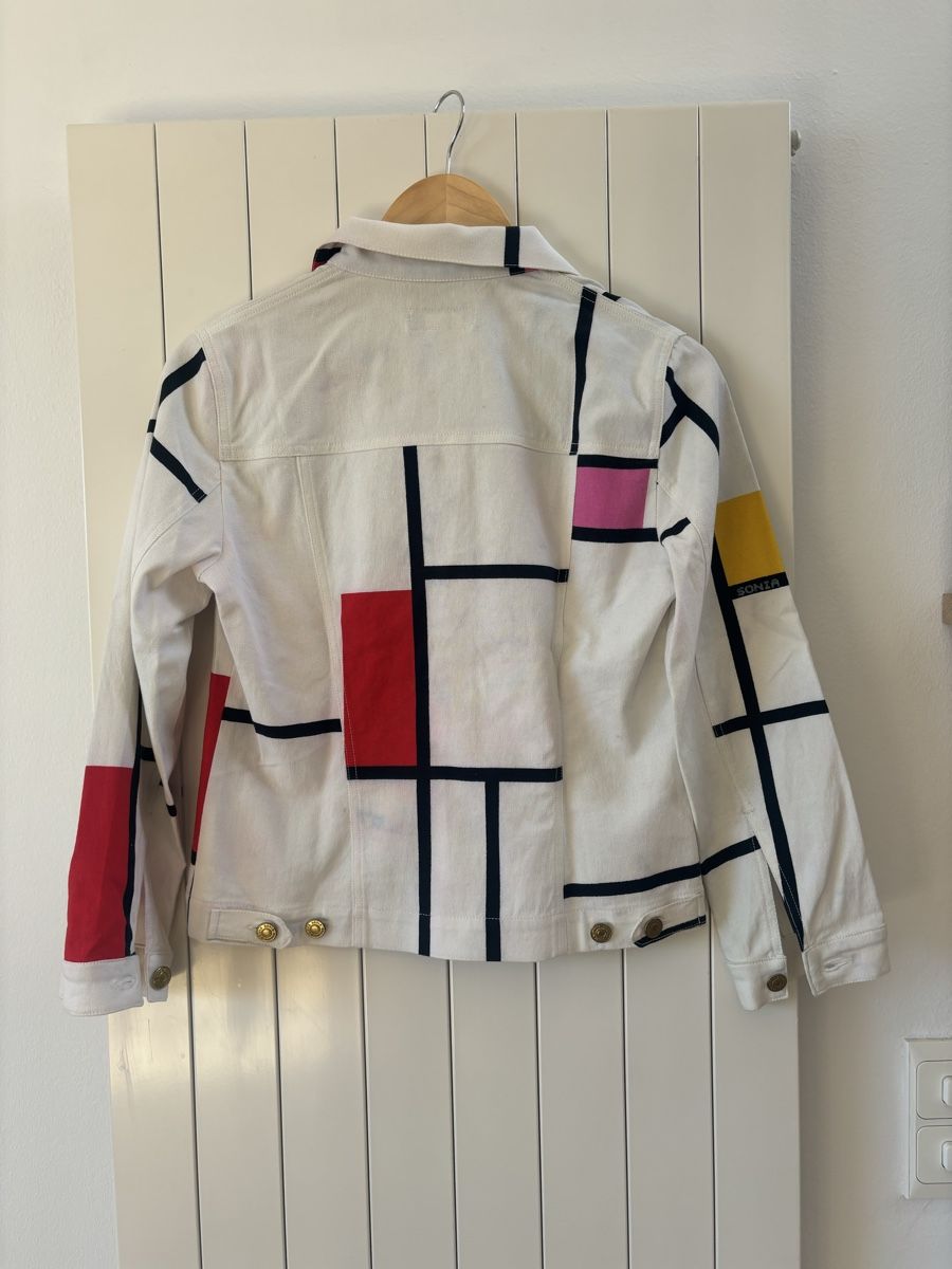 Sonia Rykiel Jacken: Sonia Rykiel White Jacket Geometric Design S/M – Neu (gemäss Beschreibung) aus Genève von Bella_909 4