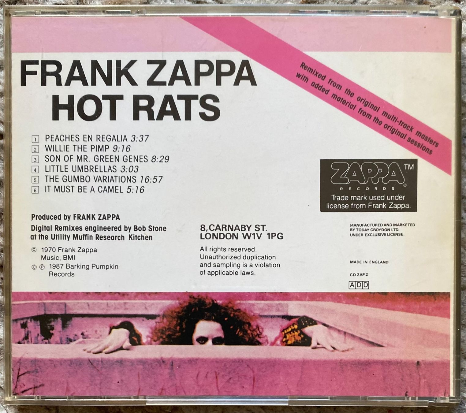 CDs: Frank Zappa - Hot Rats CD 1969 – Gebraucht aus Forch von xtcpiemont 1