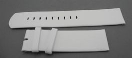 21 mm Leder Uhrenarmband weiss, Nr. 53a