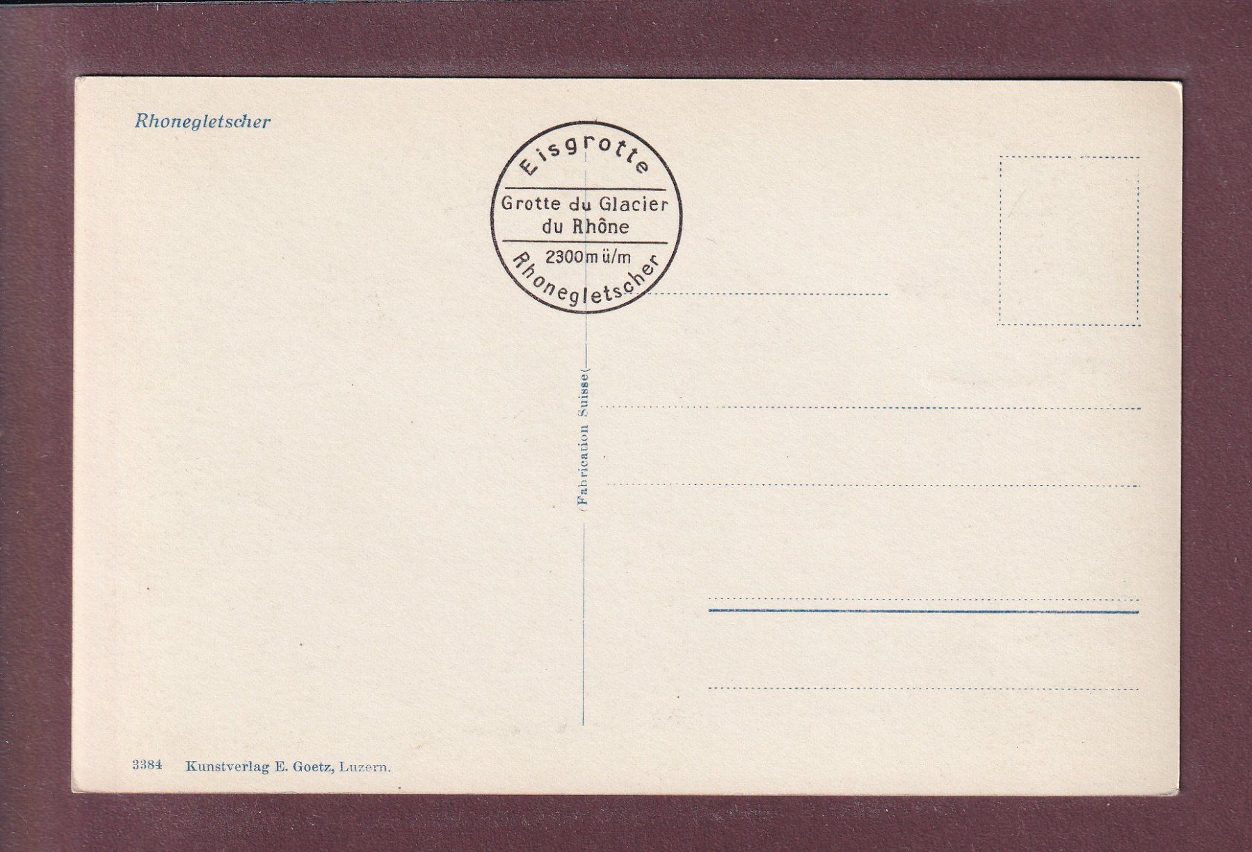 Cartoline postali: RHONEGLETSCHER – Usato da Pully venduto da nicecards 1