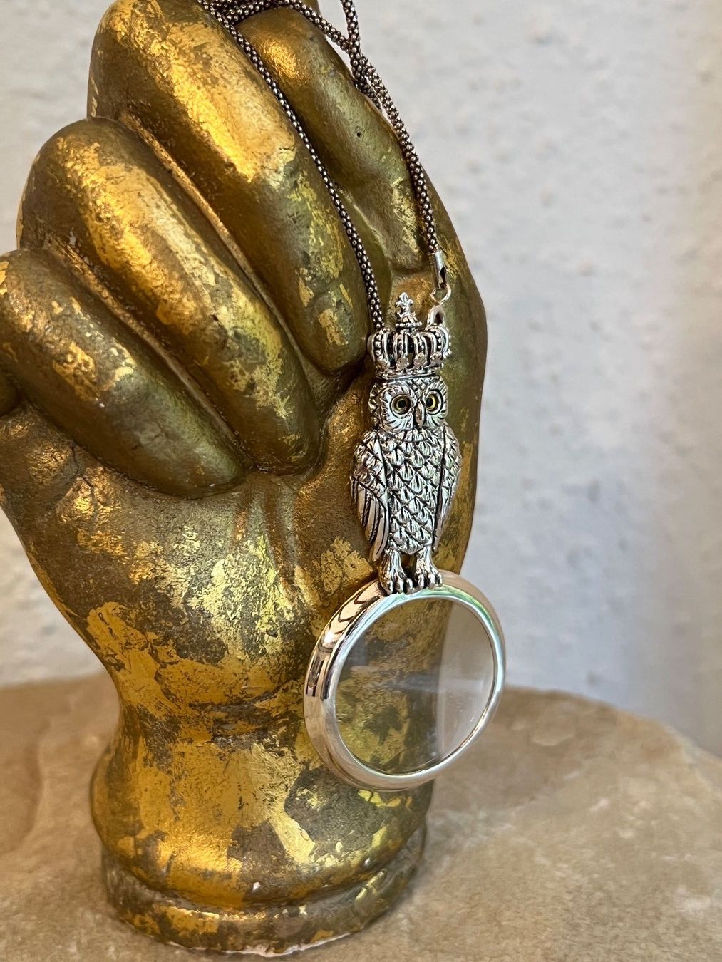 Ciondoli: Anhänger Lupe Eule Uhu mit Krone Sterling Silver 925 – Nuovo (secondo la descrizione) da Bern venduto da Jiffy 5