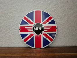 Emailschild Mini Cooper Logo Werkstatt Garage Emaille Schild