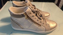 Geox Damen Sneaker, Gr. 39, Gold/Beige - Top Zustand!