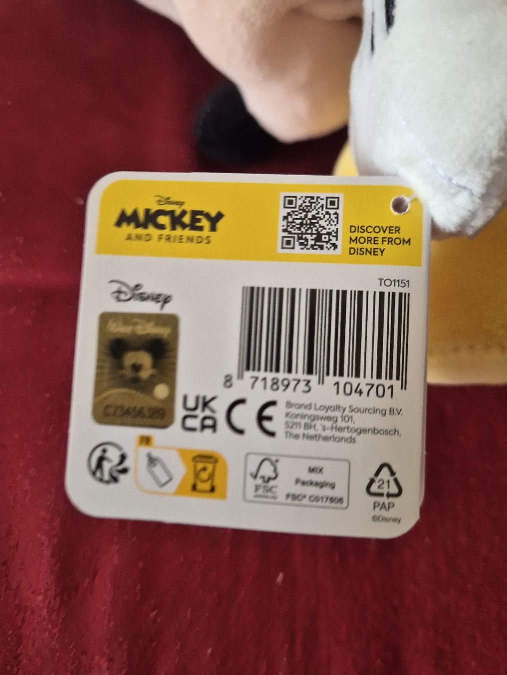 Disney Giocattoli: Mickey Maus Plüschtier  – Usato da Oberdiessbach venduto da Finland1977 7