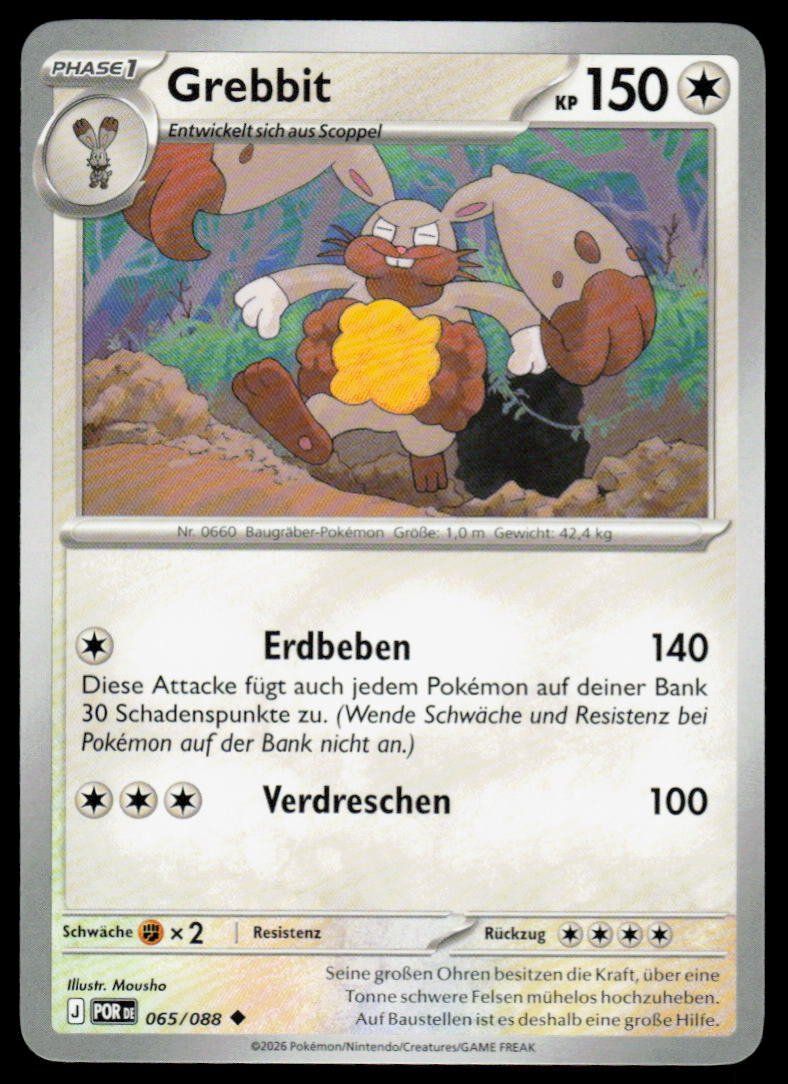 Pokémon Carte collezionabili: Pokemon Grebbit 065/088 – Usato da Herisau venduto da Pokemon2025