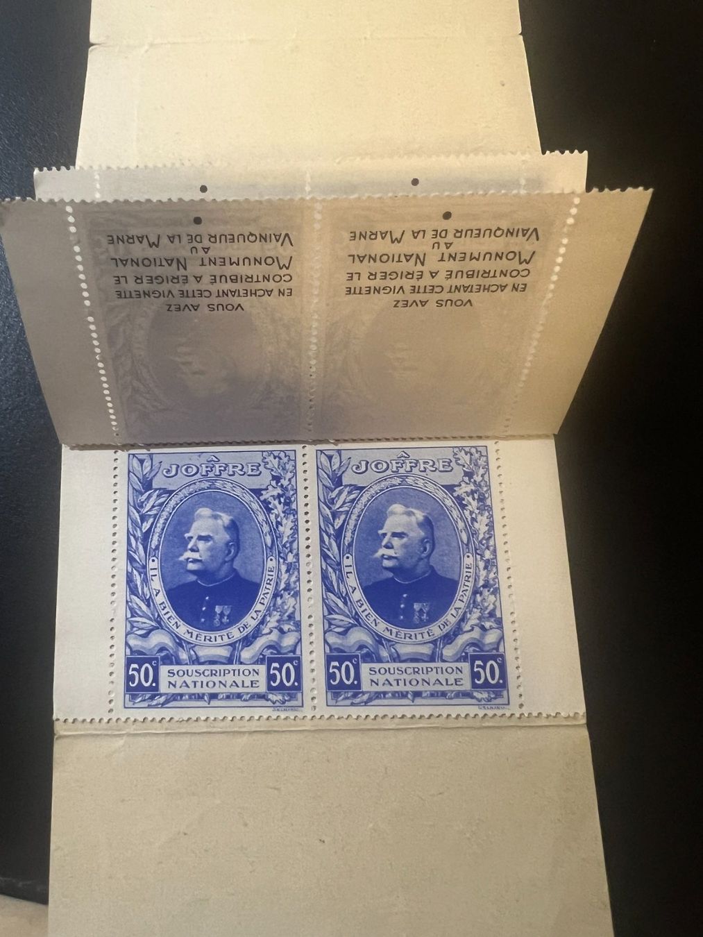 Alle Briefmarken: () carnet de 10 vignettes Monument Joffre 1929** – Gebraucht aus Lausanne von ffhoud 4