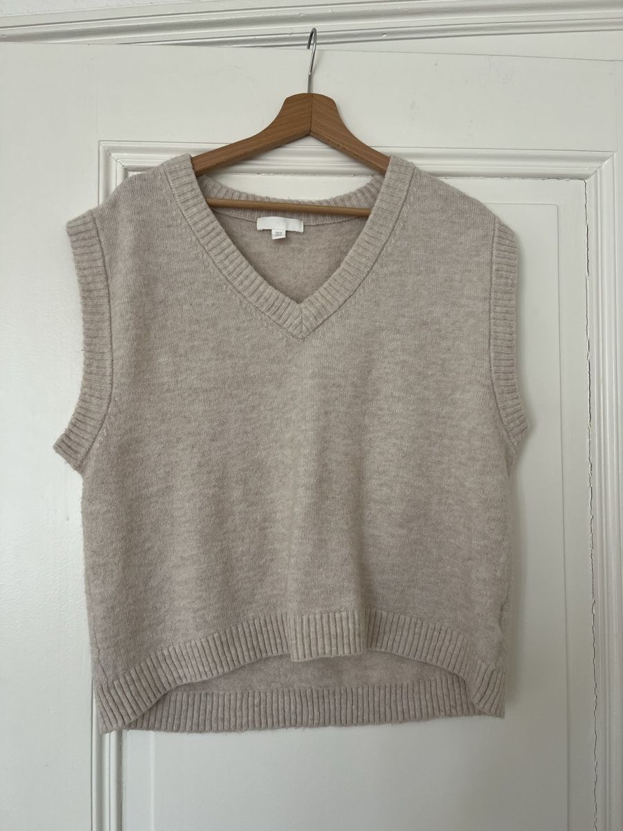 H&M Gilet & Giacche senza maniche: Pollunder H&M beige – Nuovo (secondo la descrizione) da Basel venduto da cat_25m7